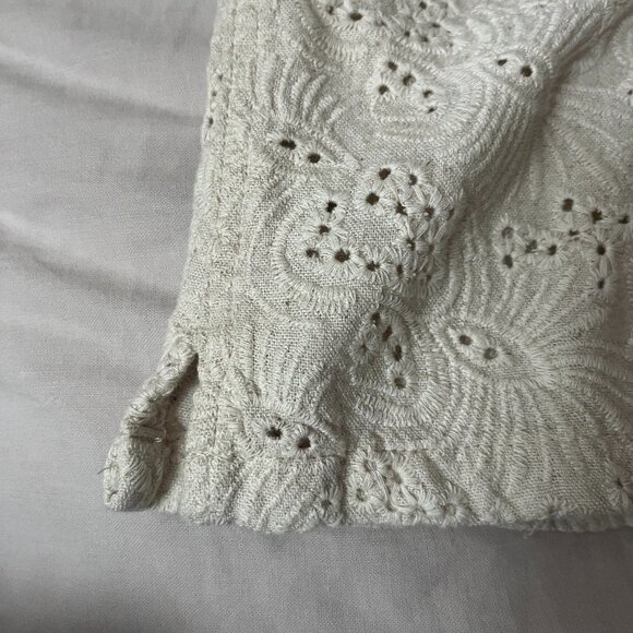 NWT Folk Crochet Eyelet Camp Collar Shirt - Picture 2 of 7